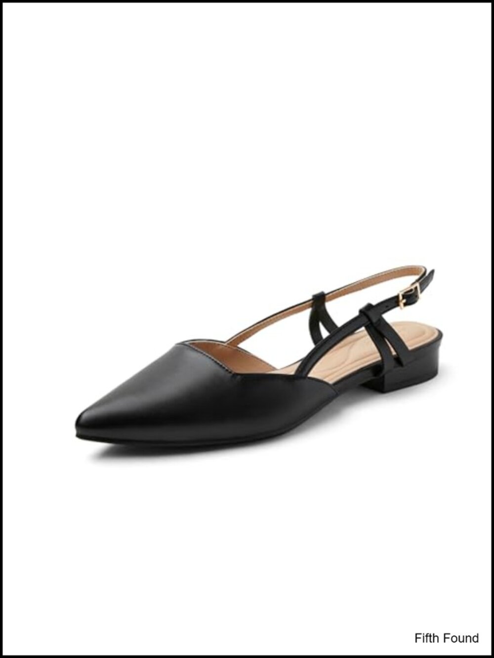 Slingback Flats Pointed Toe Low Heel Slip-On Comfort Dressy Office Work